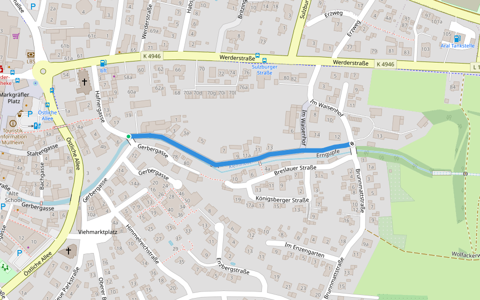 Erngupfe walking route map in Müllheim im Markgräflerland
