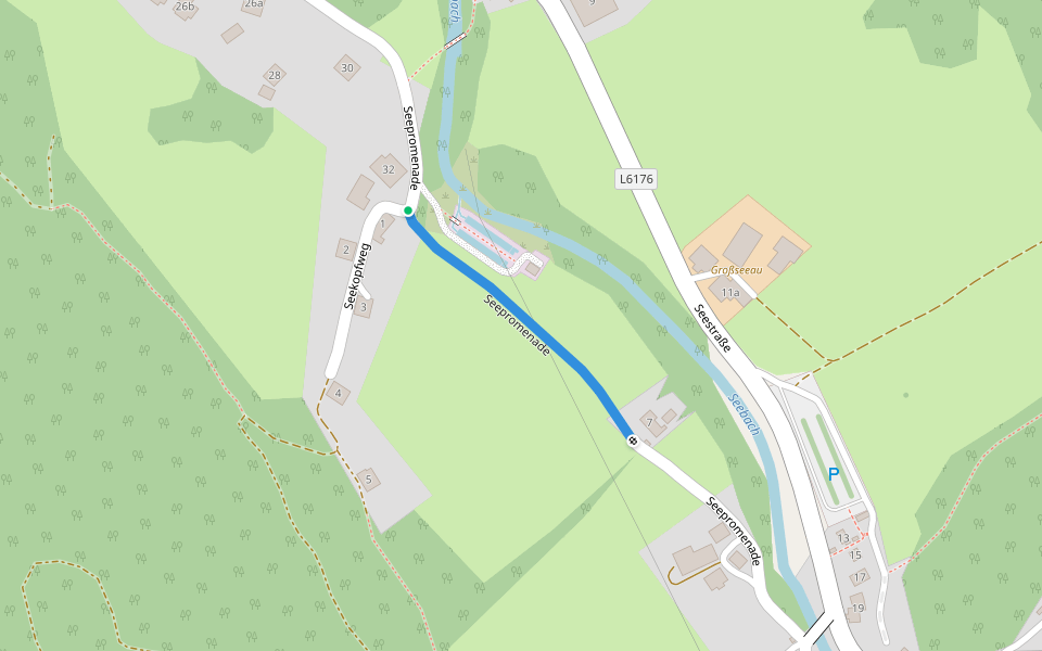 Seepromenade walking route map in Lunz am See
