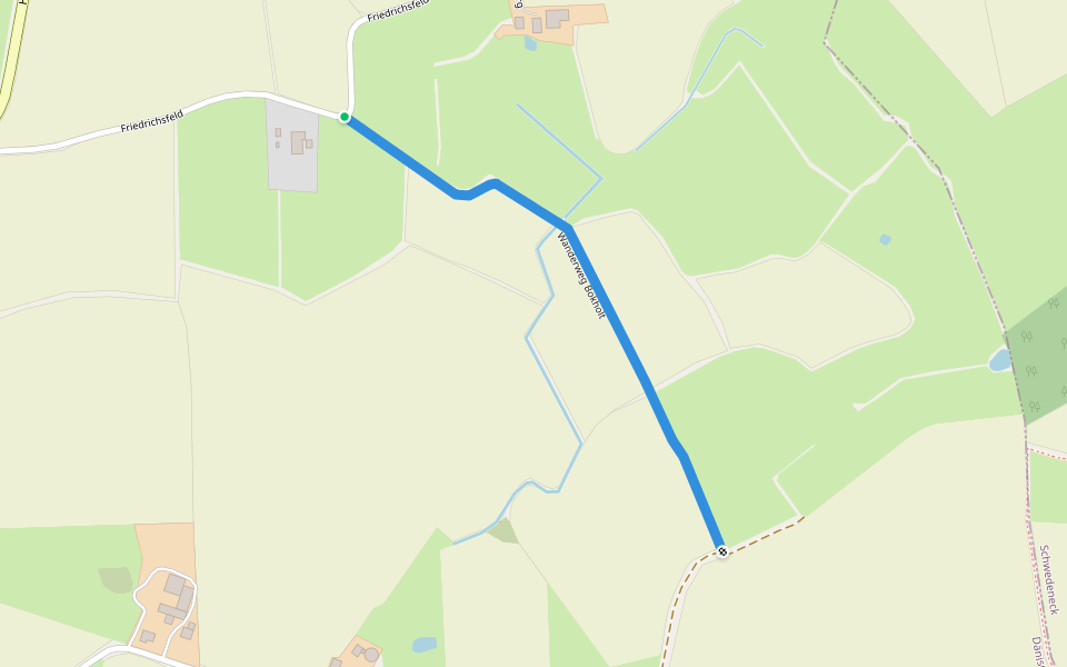 Wanderweg Bokholt walking route map in Osdorf
