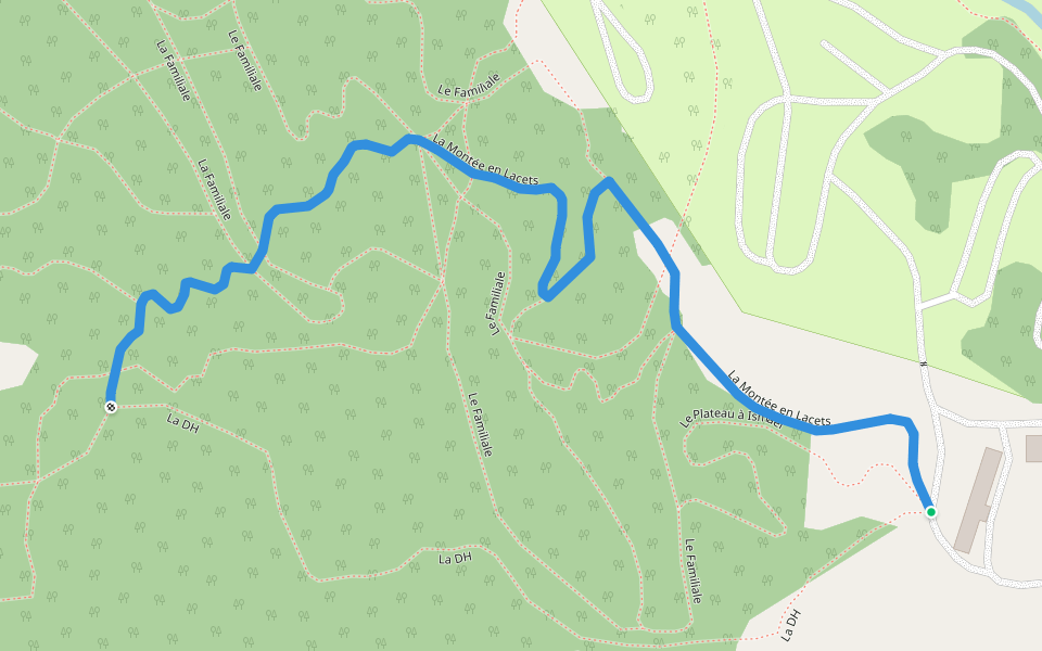 La Montée en Lacets walking route map in Baie-Saint-Paul