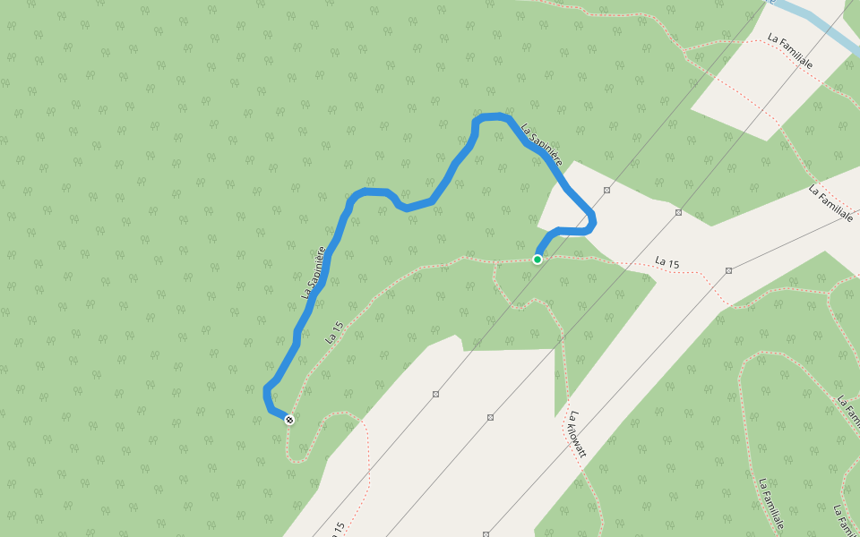 La Sapinière walking route map in Baie-Saint-Paul
