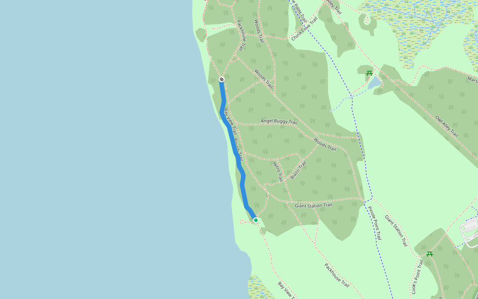 Rough Trail walking route map in San Pablo