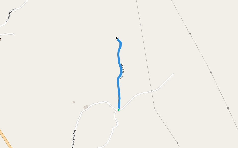 Mahal Pada Road walking route map in Kurze