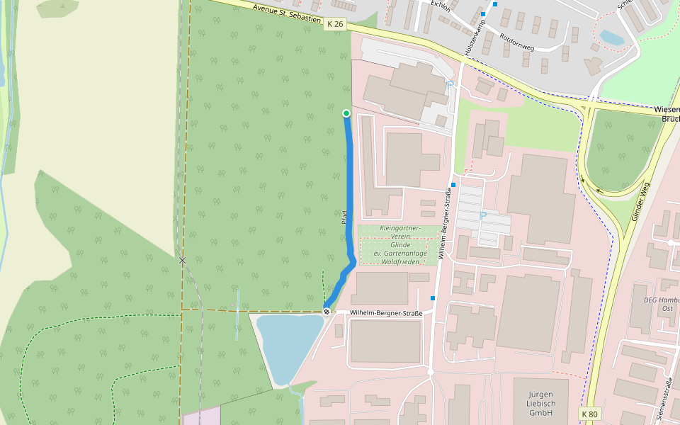 Pfad walking route map in Glinde