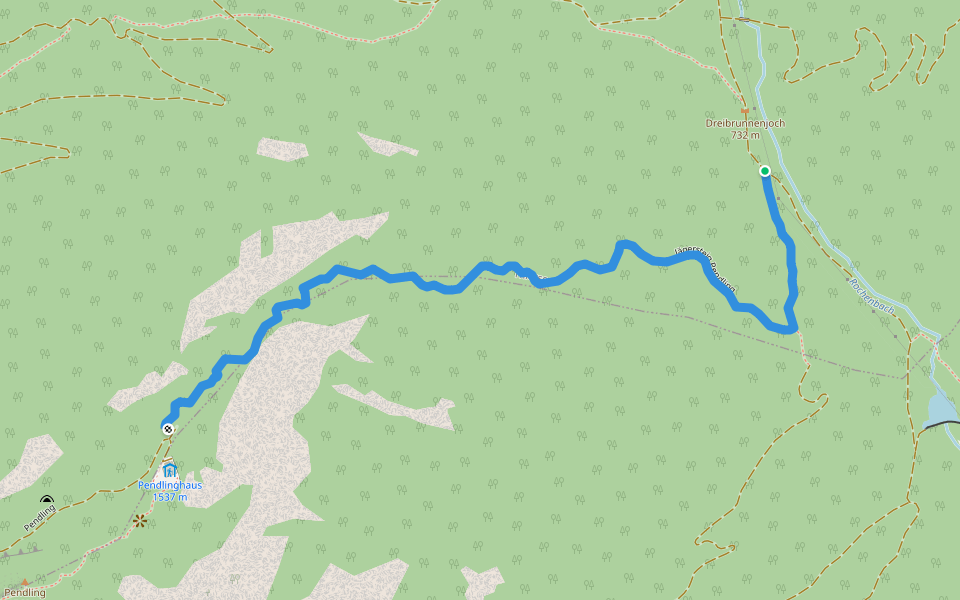 Jägersteig Pendling walking route map in Langkampfen