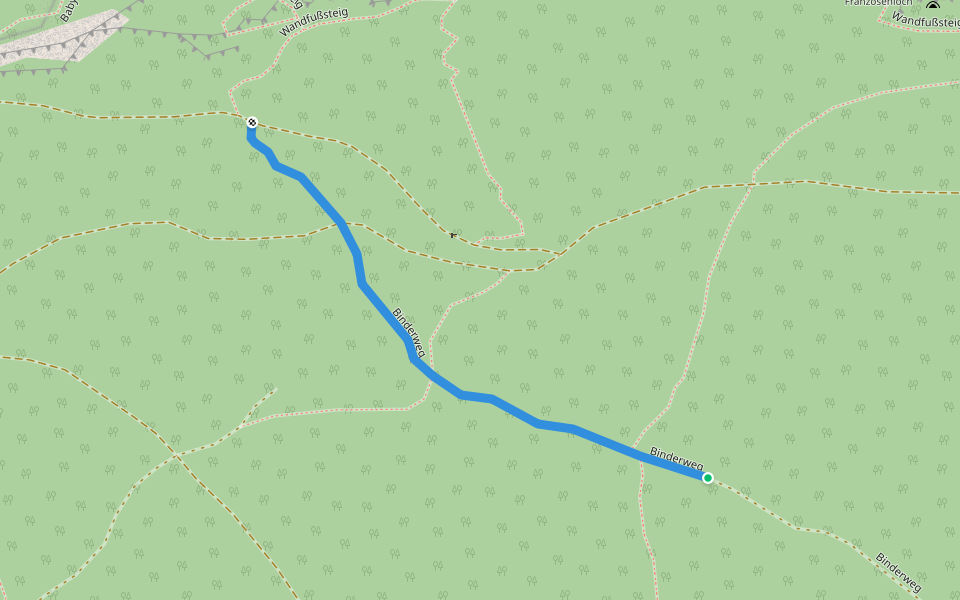 Binderweg walking route map in Oberhöflein