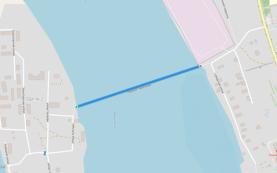 Ледовая переправа walking route map in Arkhangel'sk