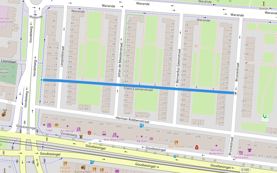Frans Coenenstraat Walking And Running Trail Rotterdam, ZuidHolland