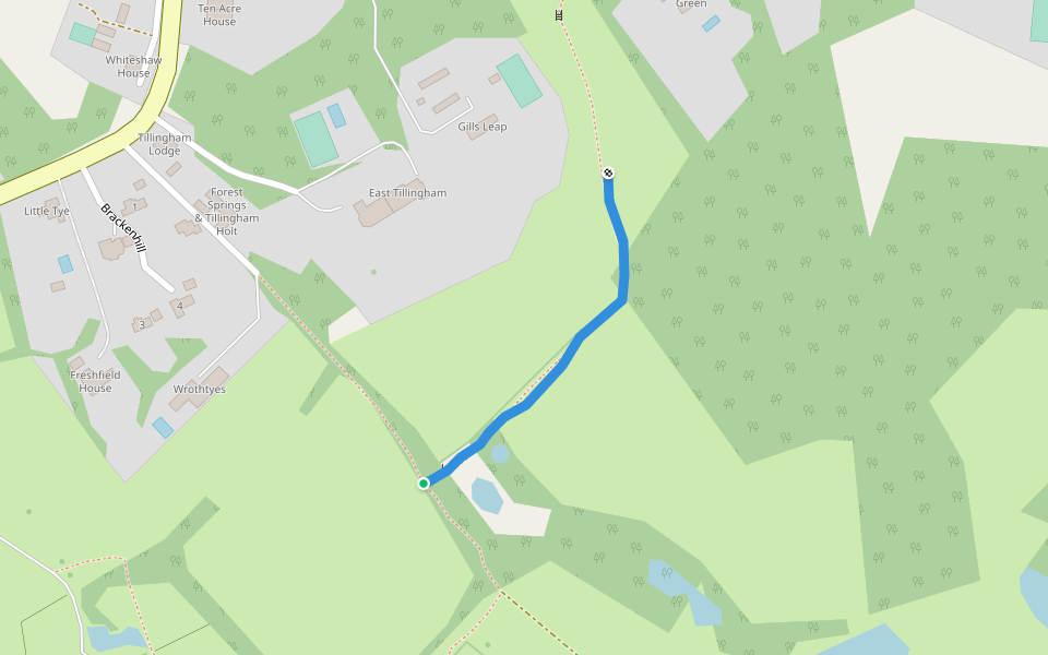 FP10b walking route map in Upper Hartfield