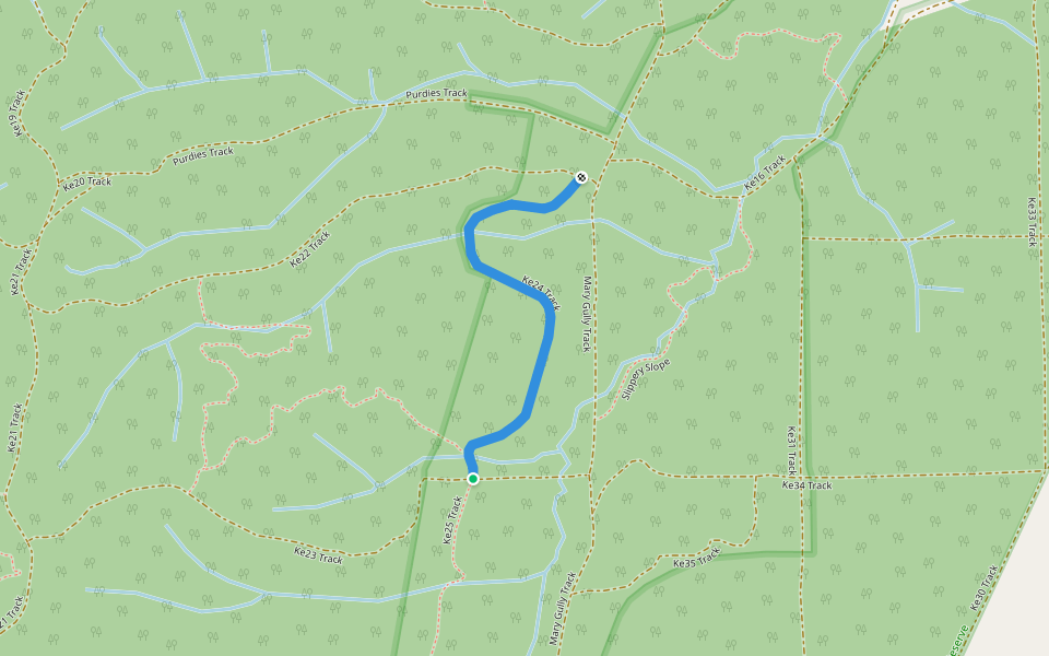 Ke24 Track walking route map in Kersbrook