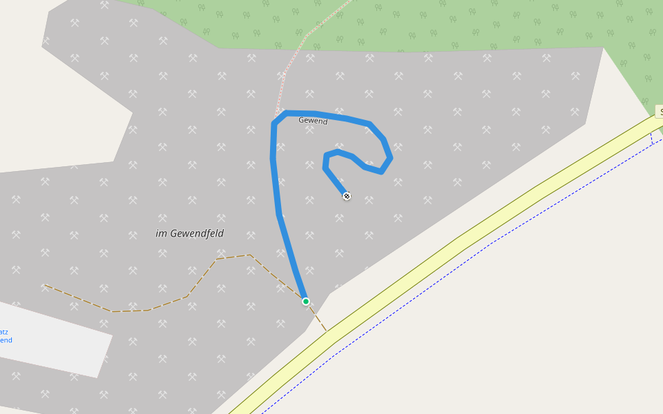 Gewend walking route map in Schernfeld