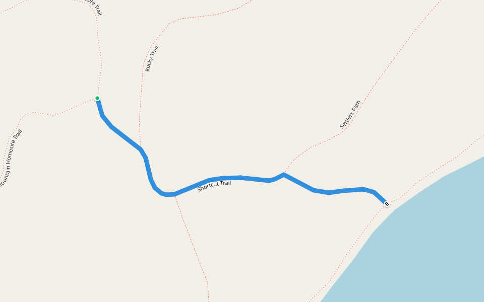 Shortcut Trail walking route map in Cumberland