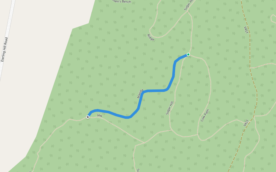 Maxilla walking route map in Lyndon