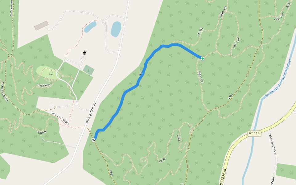 Jaw walking route map in Lyndon