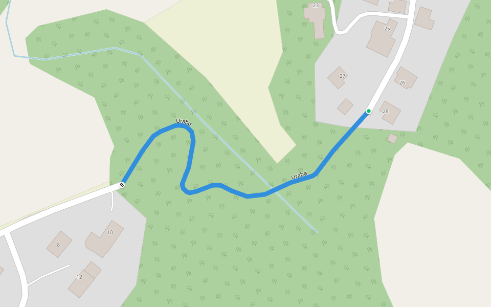 Urabø walking route map in Vikedal