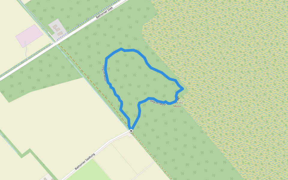 Steg im Moor walking route map in Hoogstede