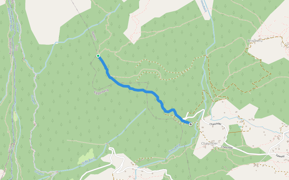 Honegga walking route map in Naters