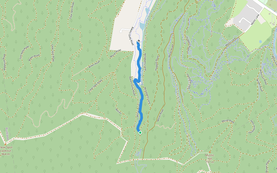 Steves Super Highway walking route map in Bright