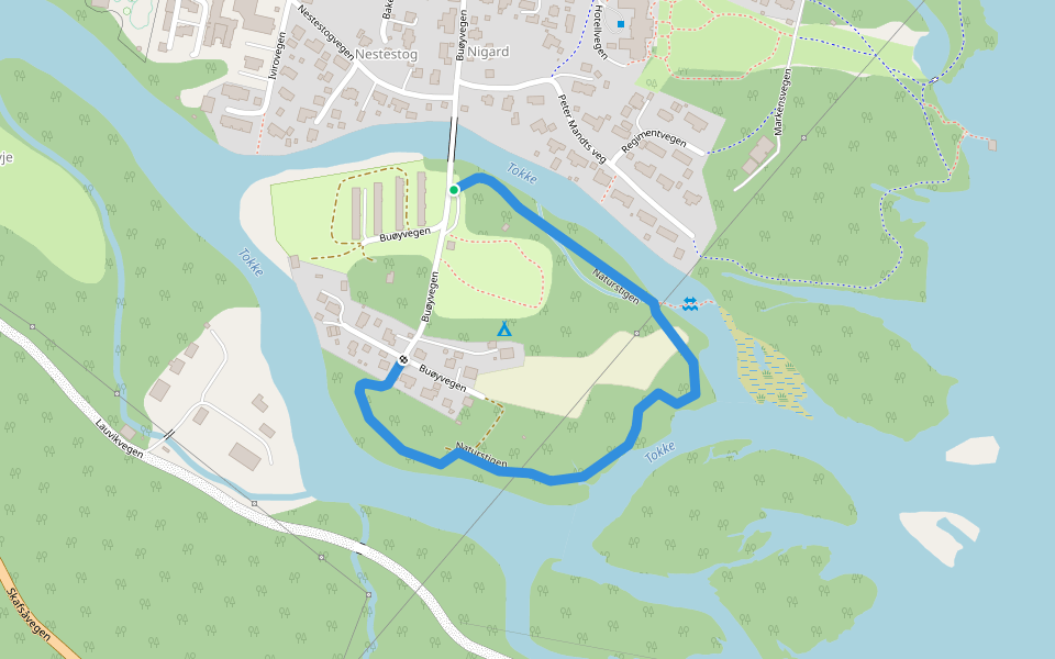 Naturstigen walking route map in Dalen