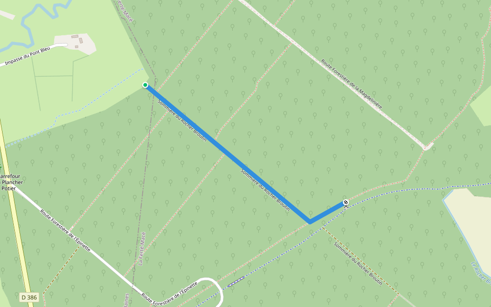 Sommière du Rocher Broutin walking route map in Bagnoles de l'Orne Normandie