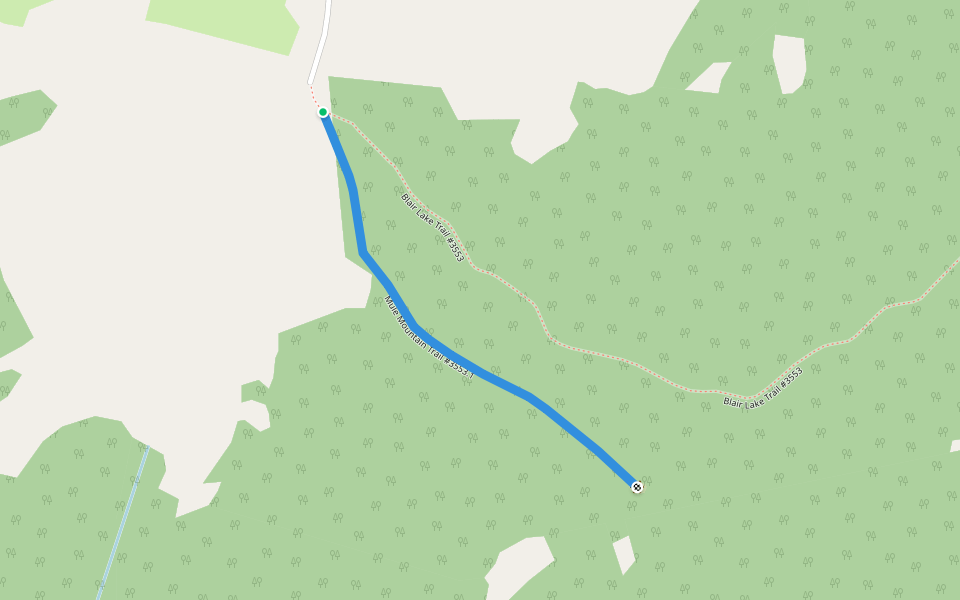 Mule Mountain Trail #3553.1 walking route map in Oakridge