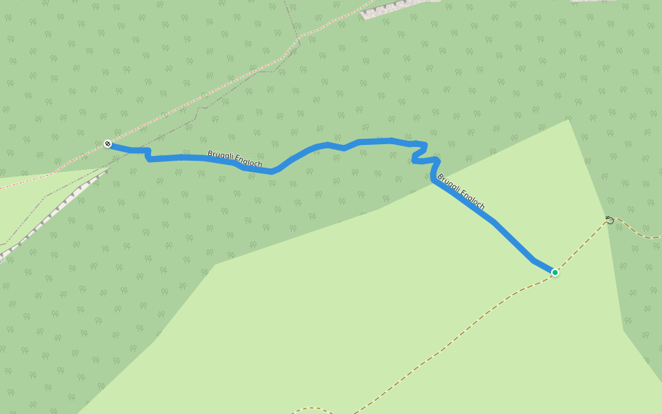 Brüggli Engloch walking route map in Selzach