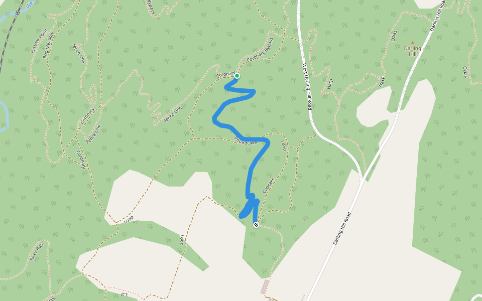 Poundcake walking route map in Burke