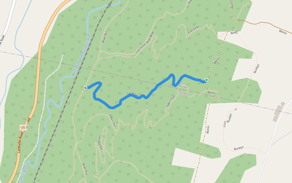 Tap & Die walking route map in Burke