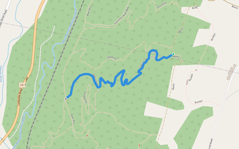 Tody's Tour walking route map in Burke