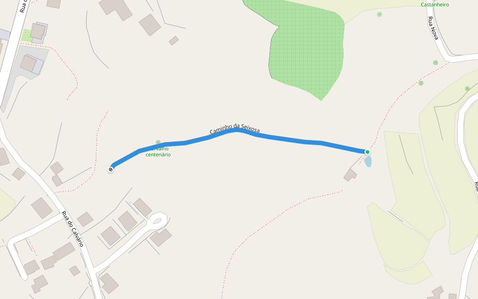 Caminho da Seixosa walking route map in Rego