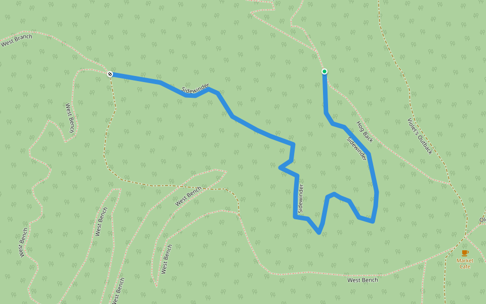 Sidewinder walking route map in Lyndon