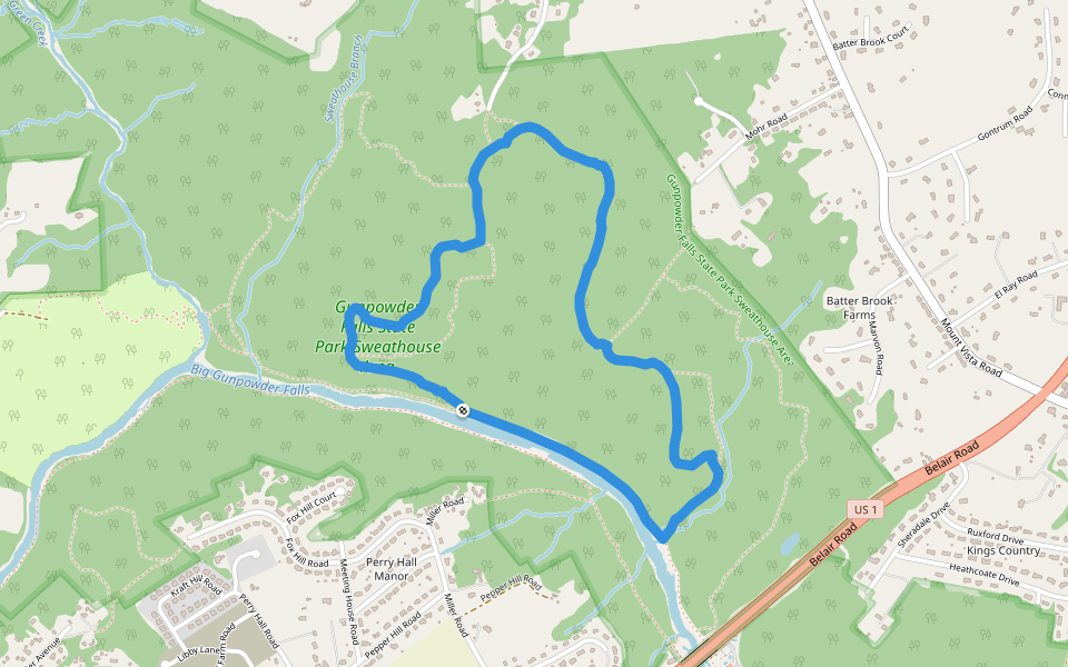 Stocksdale Trail walking route map in Kingsville