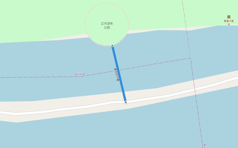 遼河步行橋 walking route map in Pan Jin Shi