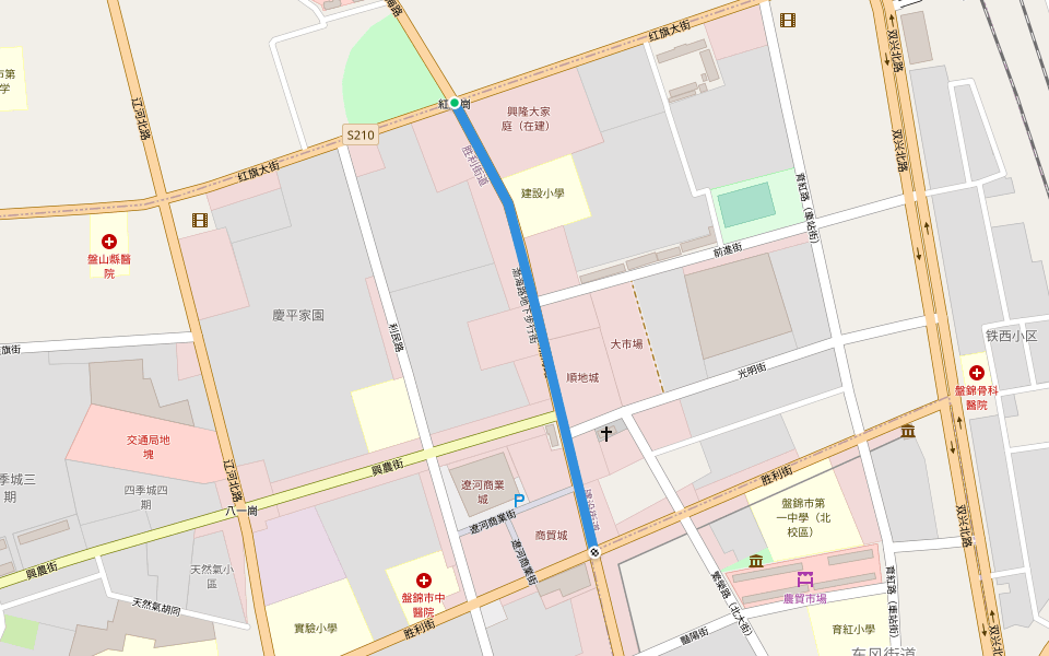 渤海路地下步行街 walking route map in Pan Jin Shi