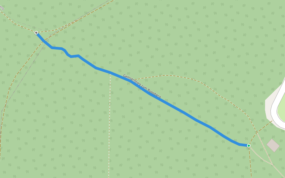 Gemsenstieg zum Ruppberg walking route map in Zella-Mehlis