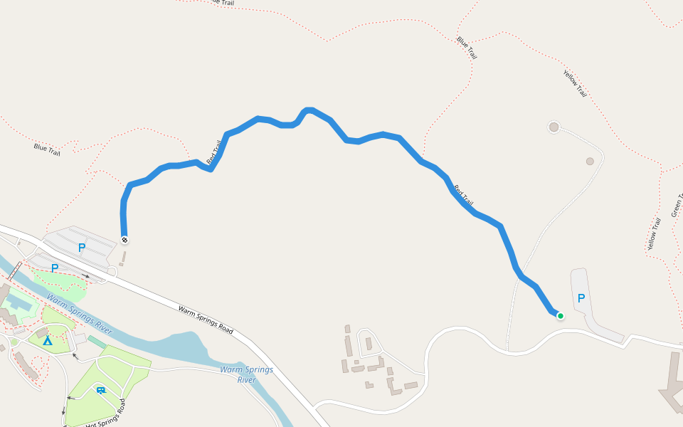 Red Trail walking route map in Madras