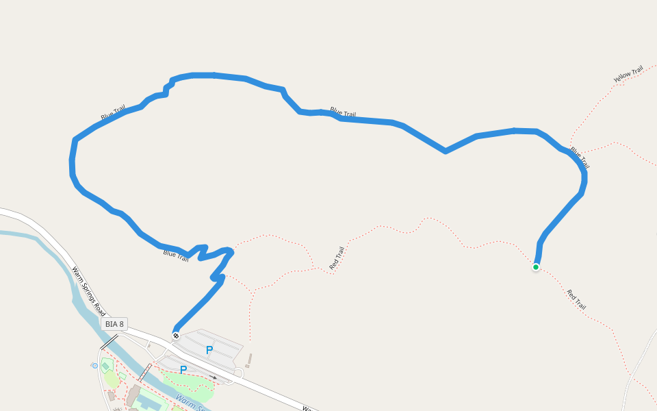 Blue Trail walking route map in Madras