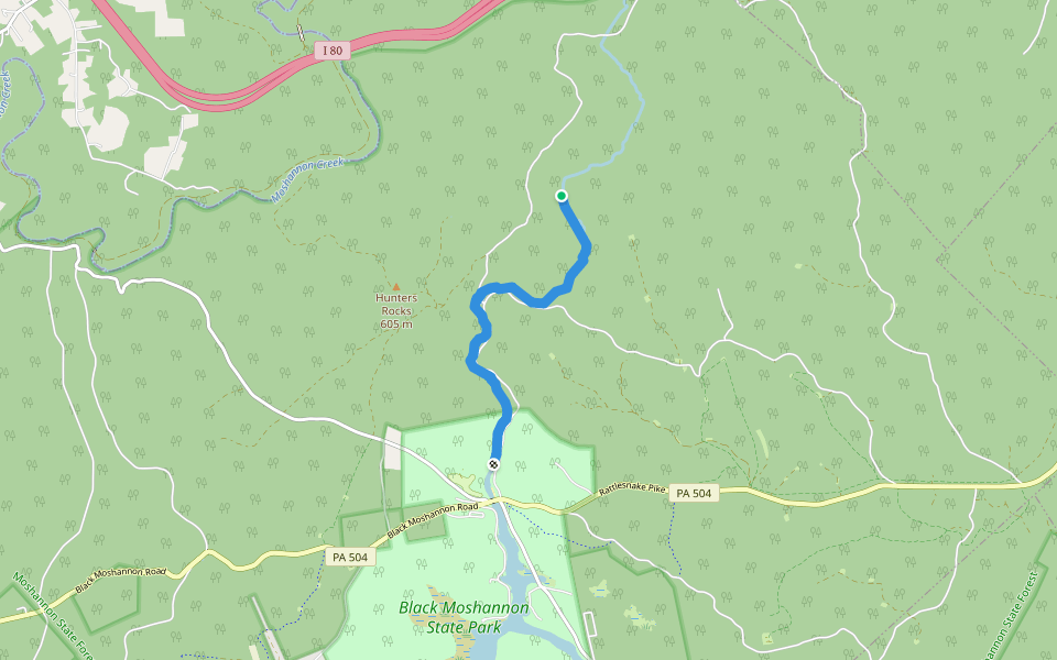 Shingle Mill Trail walking route map in Philipsburg