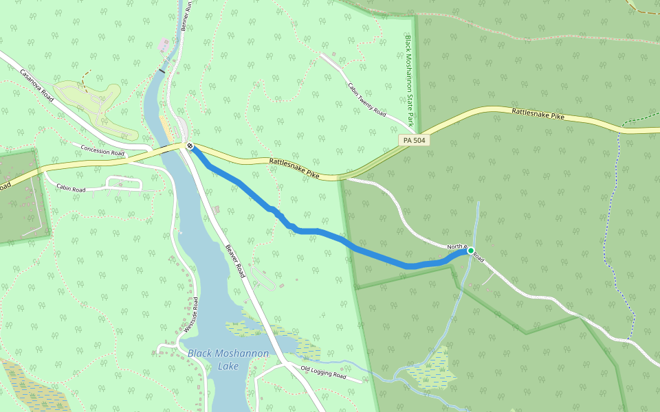 Snowmobile Trail walking route map in Philipsburg