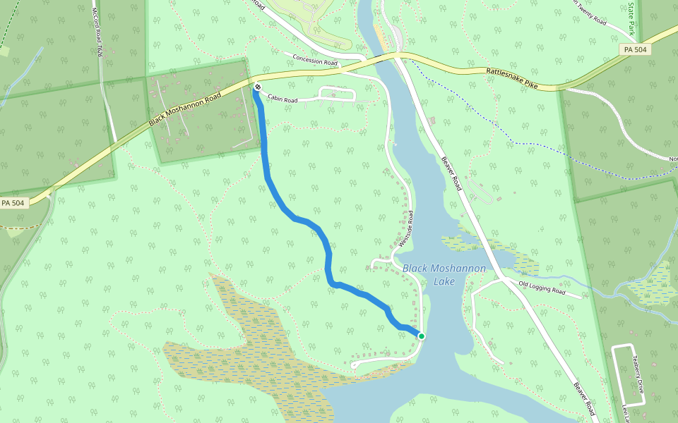 Hay Road Trail walking route map in Philipsburg