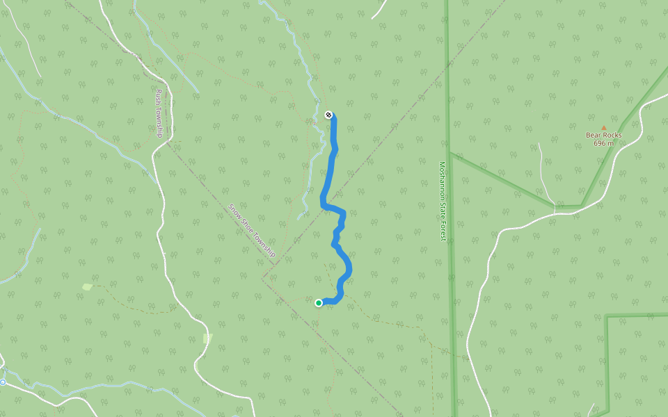 Woodland Trail walking route map in Julian