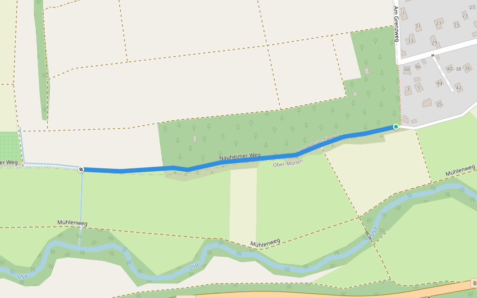 Nauheimer Weg walking route map in Ober-Mörlen
