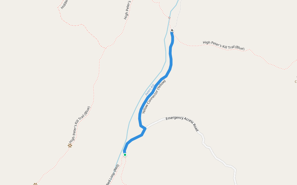 Yellow Connector (Yellow) walking route map in Gardiner