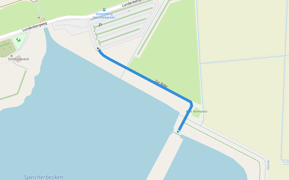 Zur Biike walking route map in Simonsberg