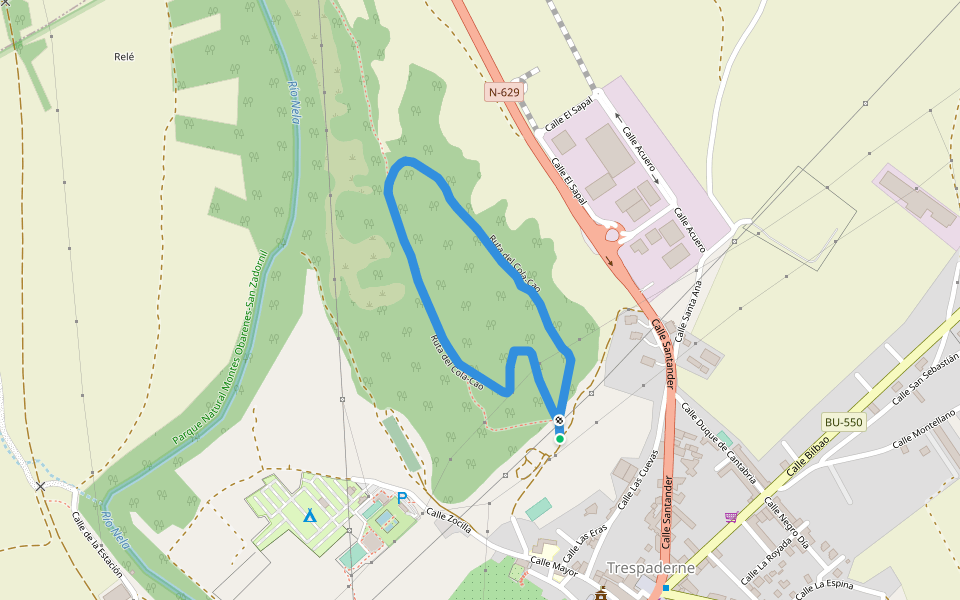 Ruta del Cola-Cao walking route map in Trespaderne