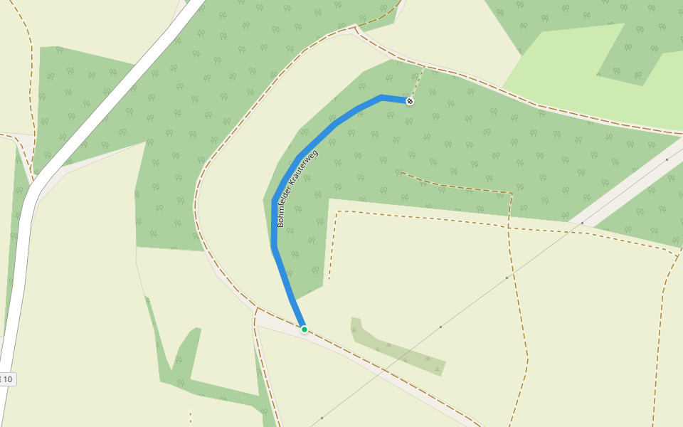 Böhmfelder Kräuterweg walking route map in Böhmfeld