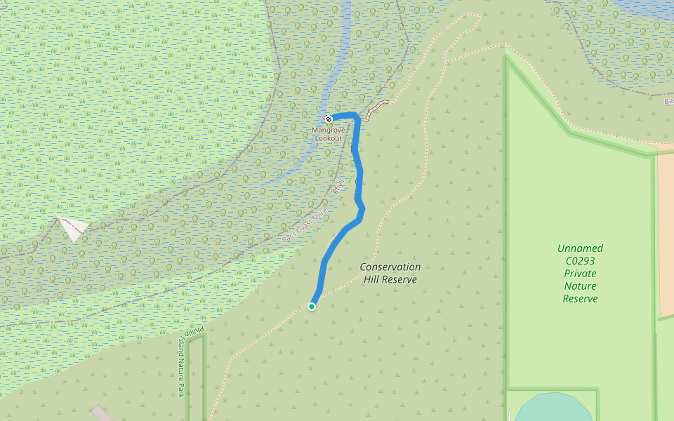 Boardwalk walking route map in Rhyll