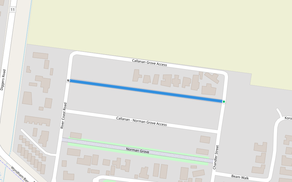 Callanan Grove walking route map in Werribee South