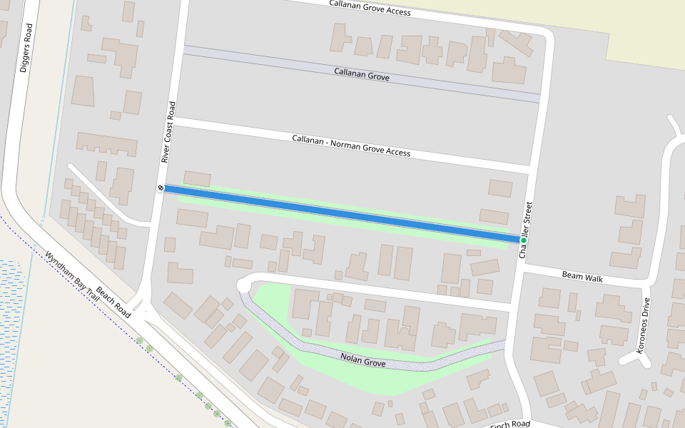 Norman Grove walking route map in Werribee South