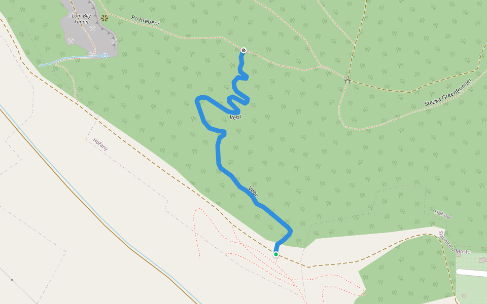 Vebr walking route map in Most